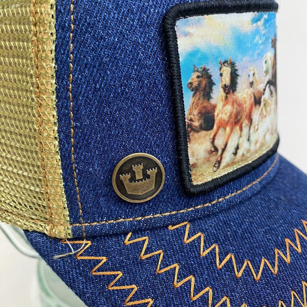 Ride Or Die Western Rodeo Hat Goorin Bros The Farm Trucker American Snapback Cap - Picture 7 of 16